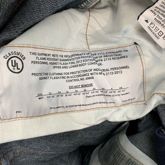 Black Stallion Jeans Mens 32 TruGuard 300 Fire Flame Resistant FR Workwear Denim - Picture 13 of 16